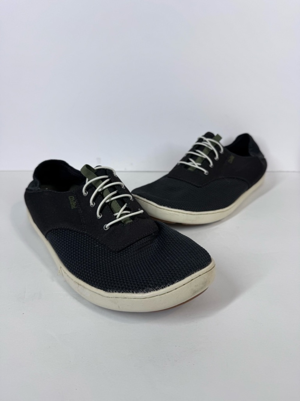 OLUKAI Nohea Moku Men's No Tie Boat Shoes Breathable & Quick Dry Mesh Mens 11.5